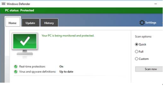 PowerShell command Install-WindowsFeature to enable the Windows Defender Antivirus GUI on Windows Server