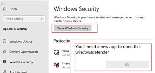 PowerShell command to re-register the Windows Security APPX package using Add-AppxPackage on Windows Server 2019